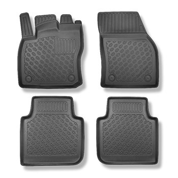 Alfombrillas de TPE adecuadas para Volkswagen Tiguan II Allspace SUV (11.2017-....) - 5 o 7 plazas; sin la tercera fila - alfombras para coche