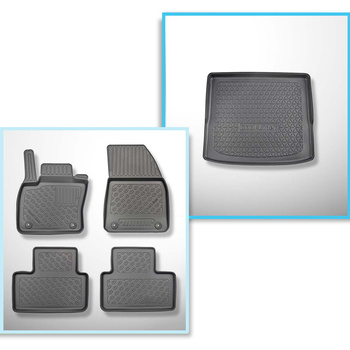 Conjunto de alfombrilla para maletero y alfombrillas para el interior del coche TPE PREMIUM para: Volvo XC40 SUV (03.2018-....)