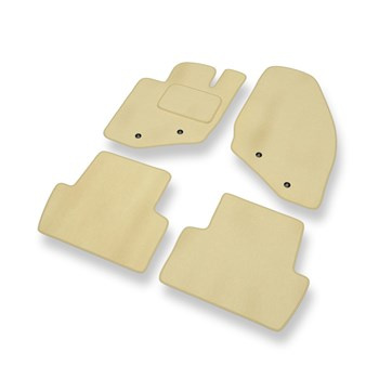 Alfombrillas de Velour adecuadas para Volvo S80 I Berlina (1998-2006) - alfombras para coche - Premium color beige