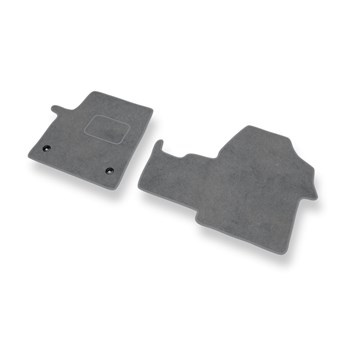 Alfombrillas de Velour adecuadas para Citroen Jumpy III Furgoneta (2016-....) - alfombras para coche - Premium color gris
