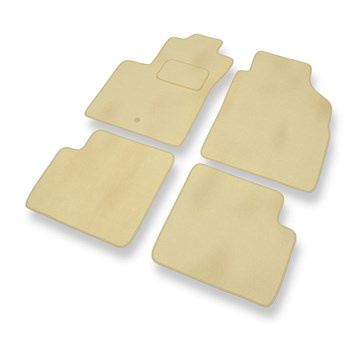 Alfombrillas de Velour adecuadas para Fiat 500 Hatchback (2007-2012) - alfombras para coche - Premium color beige