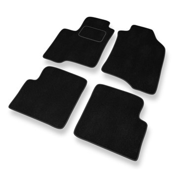 Alfombrillas de Velour adecuadas para Fiat Panda III Hatchback, Furgoneta (2012-....) - alfombras para coche - Premium color negro