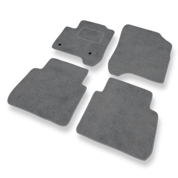 Alfombrillas de Velour adecuadas para Citroen C3 Picasso Monovolumen (2008-2017) - alfombras para coche - Premium color gris
