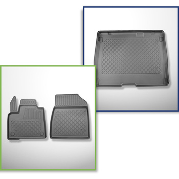 Conjunto de alfombrilla para maletero y alfombrillas para el interior del coche TPE para: Mercedes-Benz Citan W420 Tourer (10.2021-....) - 5 plazas; separación corta de eje; no para la versión eléctrica