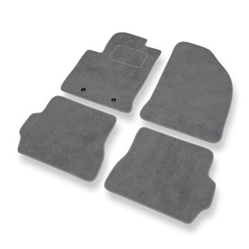 Alfombrillas de Velour adecuadas para Ford Fusion I FL Monovolumen (2006-2013) - alfombras para coche - Premium color gris