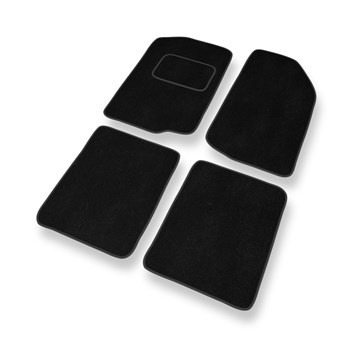 Alfombrillas de Velour adecuadas para Seat Toledo I Liftback (1991-1999) - alfombras para coche - Premium color negro