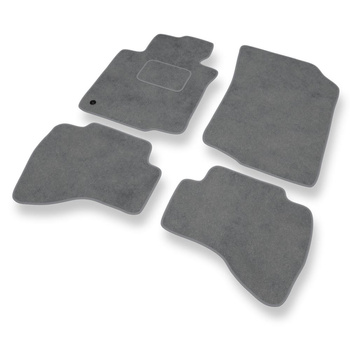 Alfombrillas de Velour adecuadas para Peugeot 107 I Hatchback (2005-2013) - alfombras para coche - Premium color gris