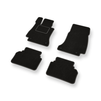 Alfombrillas de Velour adecuadas para Mercedes-Benz E klasa V W213 Coupé, Berlina, Familiar (2016-2023) - alfombras para coche - Premium color negro
