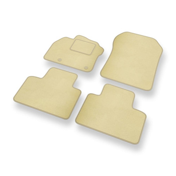 Alfombrillas de Velour adecuadas para Renault Zoe I Hatchback (2012-2019) - alfombras para coche - Premium color beige