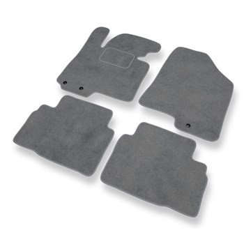 Alfombrillas de Velour adecuadas para Hyundai ix35 SUV (2010-2015) - alfombras para coche - Premium color gris