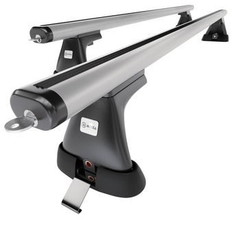 Portaequipajes de techo adecuadas para Peugeot Partner mk I Furgoneta (2003-2010) - baca plata para coche - barras para techo de coche - puntos de montaje - aluminio