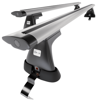 Portaequipajes de techo adecuadas para Fiat Grande Punto Hatchback (2005-2010) - baca plata para coche - barras para techo de coche - sin puntos de montaje - aluminio