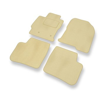 Alfombrillas de Velour adecuadas para Toyota Prius II Liftback (2002-2009) - alfombras para coche - Premium color beige