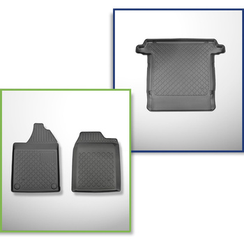 Conjunto de alfombrilla para maletero y alfombrillas para el interior del coche TPE para: Aixam Crossline Crossover (2005-2010) - 2 plazas
