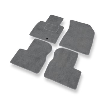 Alfombrillas de Velour adecuadas para Nissan Micra IV Hatchback (2010-2017) - alfombras para coche - Premium color gris