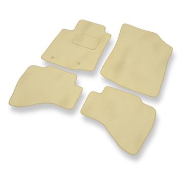 Alfombrillas de Velour adecuadas para Citroen C1 II Hatchback (2014-2021) - alfombras para coche - Premium color beige