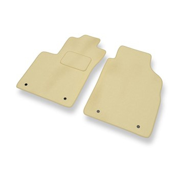 Alfombrillas de Velour adecuadas para Fiat 500 Hatchback (2012-....) - alfombras para coche - Premium color beige