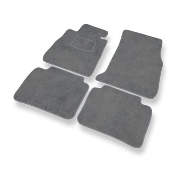 Alfombrillas de Velour adecuadas para BMW 4 F32, F36 Coupé, Gran Coupé (2014-2021) - alfombras para coche - Premium color gris