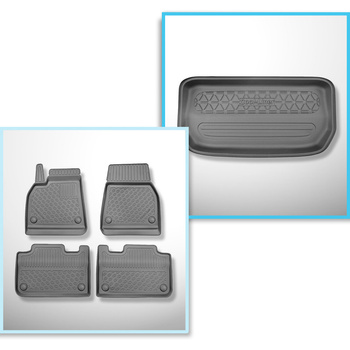 Conjunto de alfombrilla para maletero y alfombrillas para el interior del coche TPE para: Tesla Model Y SUV (08.2021-2025) - maletero delantero
