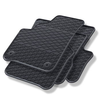 Alfombrillas de goma adecuadas para Seat Mii electric Hatchback (2019-2020) - alfombras para coche - negro - 4 unidades