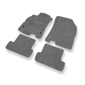 Alfombrillas de Velour adecuadas para Renault Fluence Berlina (2009-2016) - alfombras para coche - Premium color gris