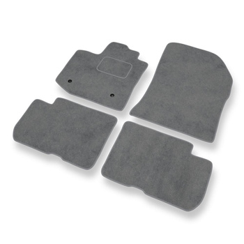 Alfombrillas de Velour adecuadas para Dacia Lodgy Furgoneta (2012-....) - alfombras para coche - Premium color gris