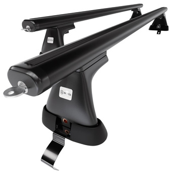 Portaequipajes de techo adecuadas para Volkswagen Passat B6 Berlina (2004-2009) - baca negra para coche - barras para techo de coche - sin puntos de montaje - aluminio