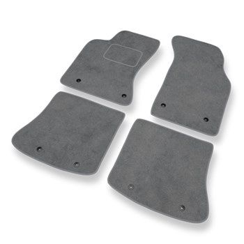 Alfombrillas de Velour adecuadas para Audi A4 I B5 (1994-2001) - alfombras para coche - Premium color gris