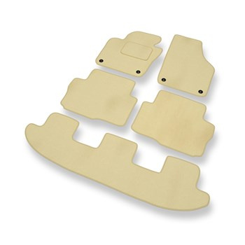 Alfombrillas de Velour adecuadas para Seat Alhambra II Furgoneta (2010-2020) - alfombras para coche - Premium color beige