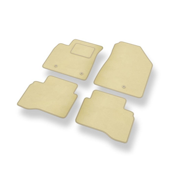Alfombrillas de Velour adecuadas para Kia Niro I Crossover (2016-2022) - alfombras para coche - Premium color beige