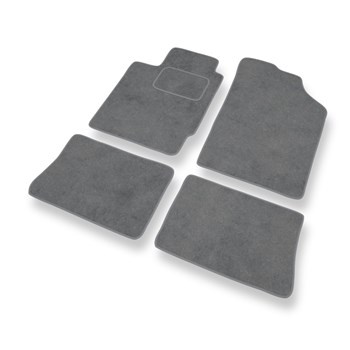 Alfombrillas de Velour adecuadas para Renault Clio II Hatchback (1998-2012) - alfombras para coche - Premium color gris