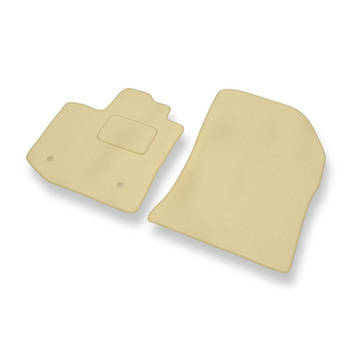 Alfombrillas de Velour adecuadas para Dacia Dokker Furgoneta (2012-2021) - alfombras para coche - Premium color beige