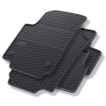 Alfombrillas de goma adecuadas para Skoda Citigo Hatchback (2011-2020) - alfombras para coche - negro - 4 unidades