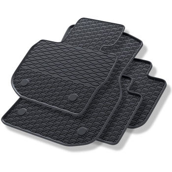 Alfombrillas de goma adecuadas para BMW X4 G02 SUV (2018-....) - alfombras para coche - negro - 4 unidades