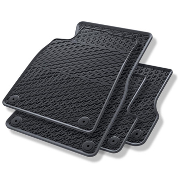 Alfombrillas de goma adecuadas para Audi A6 C7 Avant, Berlina (2011-2018) - alfombras para coche - negro - 4 unidades
