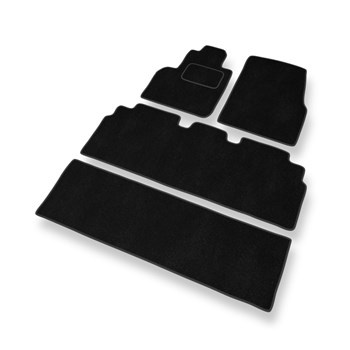 Alfombrillas de Velour adecuadas para Renault Grand Espace IV Monovolumen (2003-2014) - alfombras para coche - Premium color negro