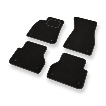 Alfombrillas de Velour adecuadas para Audi A6 V C8 Berlina, Avant (2018-....) - alfombras para coche - Premium color negro