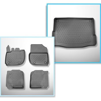 Conjunto de alfombrilla para maletero y alfombrillas para el interior del coche TPE para: Honda HR-V III SUV (09.2021-....) - con/sin subwoofer