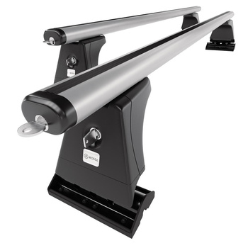 Portaequipajes de techo adecuadas para Peugeot 407 Berlina (2004-2010) - baca plata para coche - barras para techo de coche - puntos de montaje - aluminio