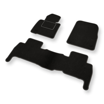 Alfombrillas de Velour adecuadas para Toyota Land Cruiser J200 SUV (2007-2021) 5-plazas - alfombras para coche - Premium color negro