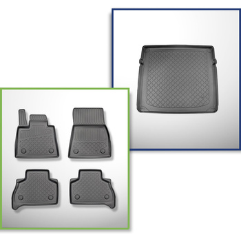 Conjunto de alfombrilla para maletero y alfombrillas para el interior del coche TPE para: BMW X5 G05 SAV (11.2018-....) - 5 plazas, con persiana eléctrica; sin tercera fila; anche Plug-in Hybrid