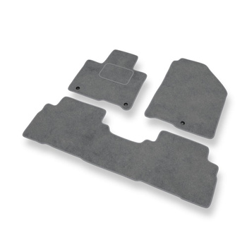 Alfombrillas de Velour adecuadas para Kia Sorento III SUV (2014-2020) - alfombras para coche - Premium color gris