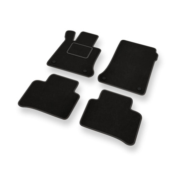 Alfombrillas de Velour adecuadas para Mercedes-Benz GLK X204 SUV (2009-2015) - alfombras para coche - Premium color negro