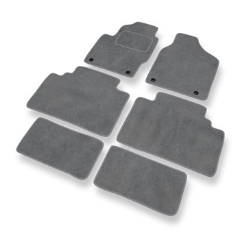 Alfombrillas de Velour adecuadas para Seat Alhambra I Furgoneta (1996-2000) - alfombras para coche - Premium color gris