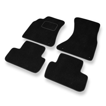 Alfombrillas de Velour adecuadas para Audi A4 IV B8 Avant, Sedan (2008-2015) - alfombras para coche - Premium color negro