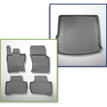 Conjunto de alfombrilla para maletero y alfombrillas para el interior del coche TPE para: Land Rover Range Rover Velar L560 SUV (2020-....)