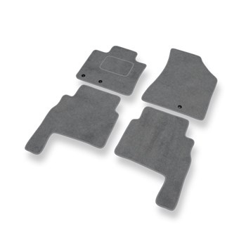 Alfombrillas de Velour adecuadas para Kia Sorento II SUV (2009-2015) - alfombras para coche - Premium color gris