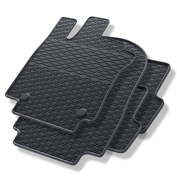 Alfombrillas de goma adecuadas para Renault Clio IV Hatchback (2012-2019) - alfombras para coche - negro - 4 unidades