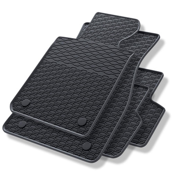Alfombrillas de goma adecuadas para BMW 5 G30, G31 Berlina, Touring (2017-2024) - alfombras para coche - negro - 4 unidades