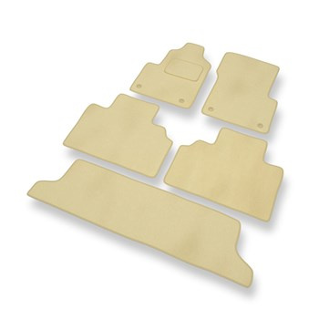 Alfombrillas de Velour adecuadas para Renault Espace III Monovolumen (1996-2002) - alfombras para coche - Premium color beige